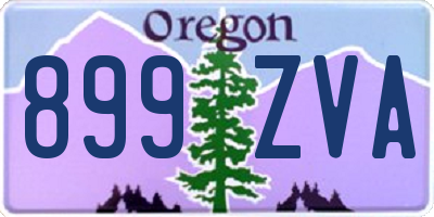 OR license plate 899ZVA