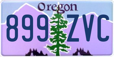 OR license plate 899ZVC