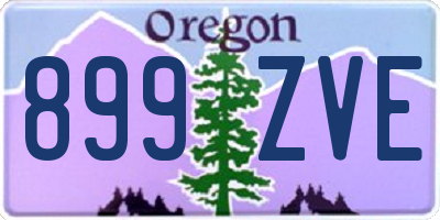 OR license plate 899ZVE