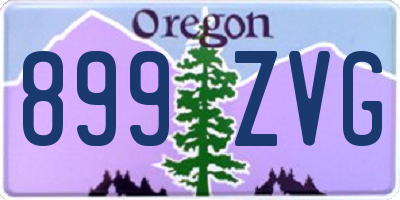 OR license plate 899ZVG