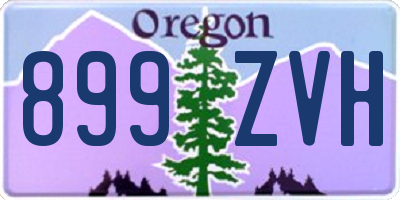 OR license plate 899ZVH