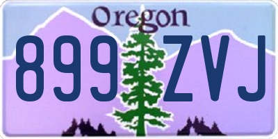 OR license plate 899ZVJ