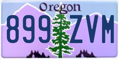 OR license plate 899ZVM