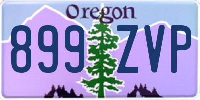 OR license plate 899ZVP