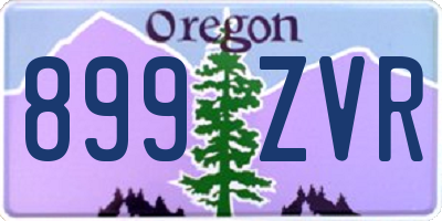 OR license plate 899ZVR