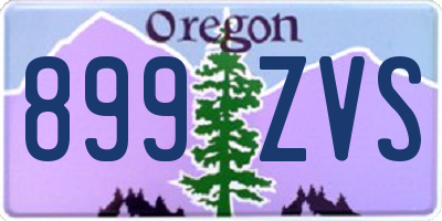 OR license plate 899ZVS