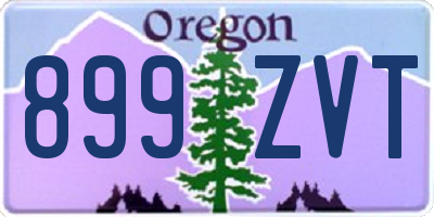 OR license plate 899ZVT