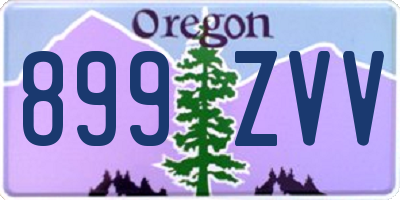 OR license plate 899ZVV