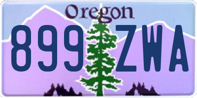 OR license plate 899ZWA