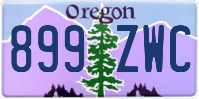 OR license plate 899ZWC