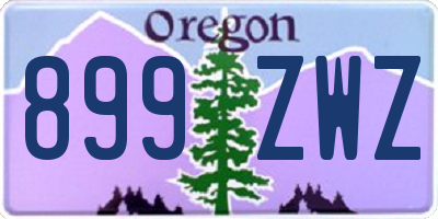 OR license plate 899ZWZ
