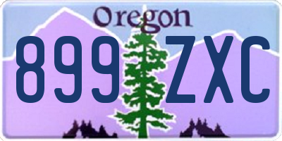 OR license plate 899ZXC