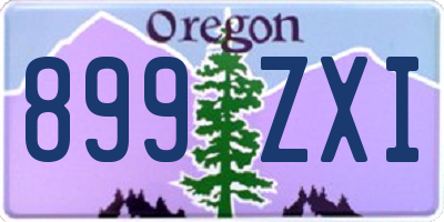 OR license plate 899ZXI