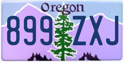 OR license plate 899ZXJ