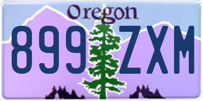 OR license plate 899ZXM