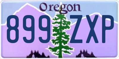 OR license plate 899ZXP