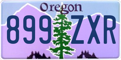 OR license plate 899ZXR