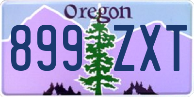 OR license plate 899ZXT