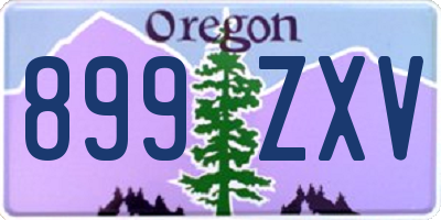 OR license plate 899ZXV