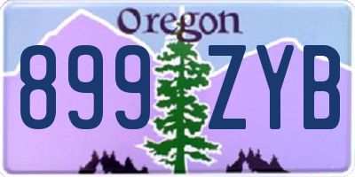 OR license plate 899ZYB