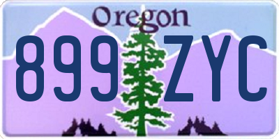 OR license plate 899ZYC