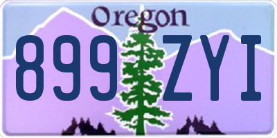 OR license plate 899ZYI