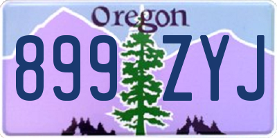 OR license plate 899ZYJ
