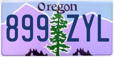 OR license plate 899ZYL