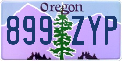 OR license plate 899ZYP