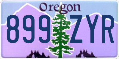 OR license plate 899ZYR