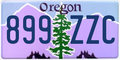 OR license plate 899ZZC
