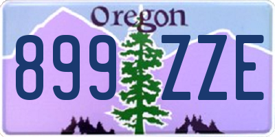 OR license plate 899ZZE