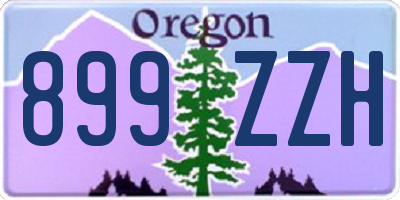 OR license plate 899ZZH