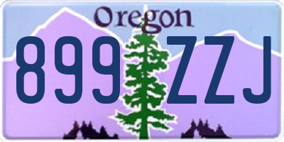 OR license plate 899ZZJ