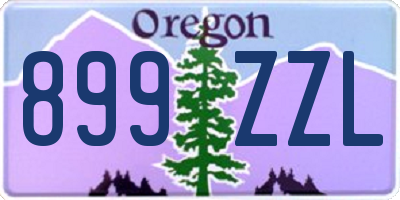OR license plate 899ZZL