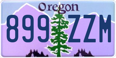 OR license plate 899ZZM