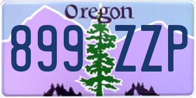 OR license plate 899ZZP