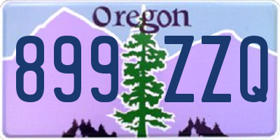 OR license plate 899ZZQ