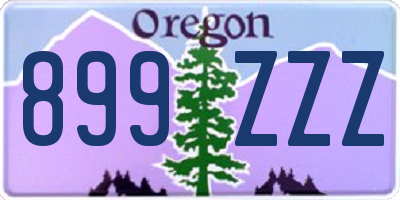 OR license plate 899ZZZ