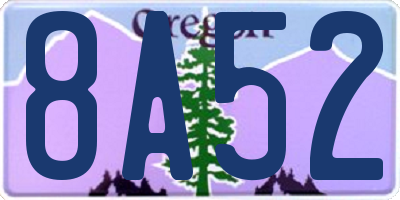 OR license plate 8A52