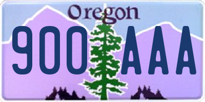 OR license plate 900AAA