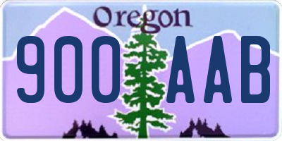 OR license plate 900AAB