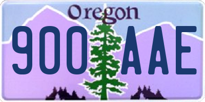 OR license plate 900AAE