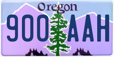 OR license plate 900AAH
