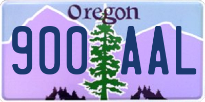 OR license plate 900AAL