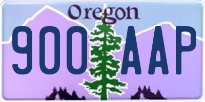 OR license plate 900AAP