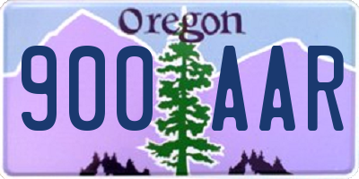 OR license plate 900AAR