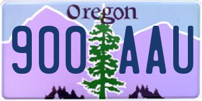 OR license plate 900AAU
