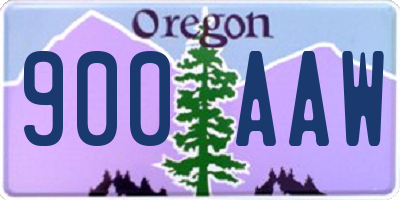 OR license plate 900AAW