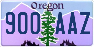 OR license plate 900AAZ